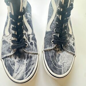 Vans Off The Wall‎ Skateboard Hi Top Tie Dye Gray White Sneakers M  6.5 - W 8